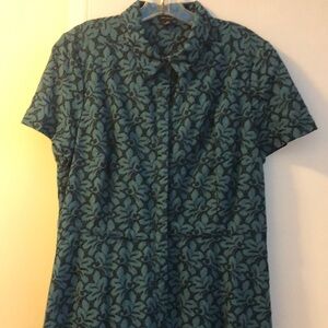 Talbots shirtwaist dress with pockets size 14